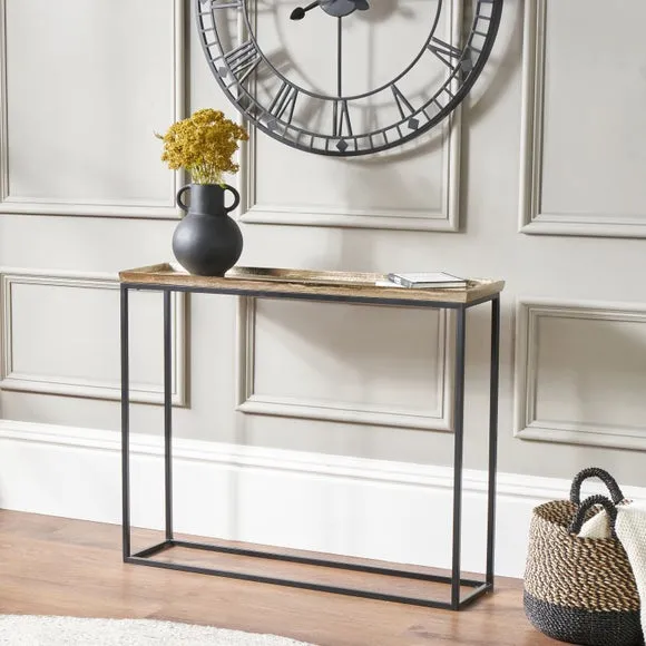 Console Table with Metal Top - Gold, Metal image