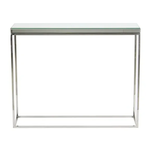 Console Table with Mirrored Top - Silver, Glass