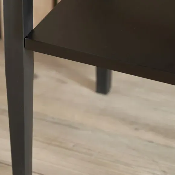 Console Table with Storage - Black, Wood Veneer