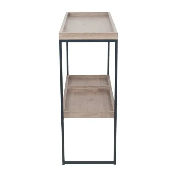 Console Table with Storage - Natural, Wood Effect