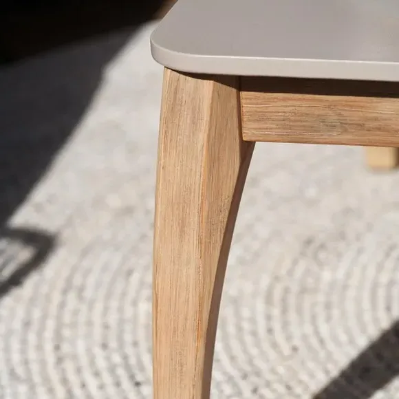 Corner Seating Set with Table - Latte, Acacia
