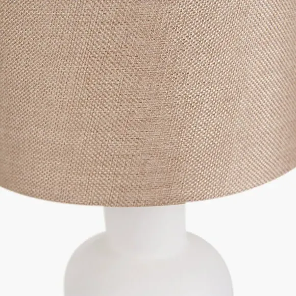 Curved Bottle Table Lamp - White, Ceramic