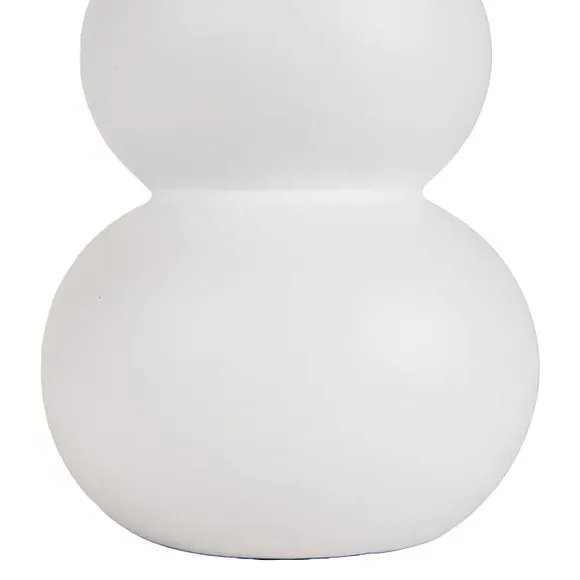 Curved Bottle Table Lamp - White, Ceramic