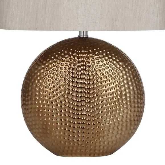 Curved Table Lamp with Switch - Bronze, Ceramic