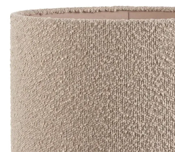 Cylinder Lamp Shade with Texture - Taupe, Boucle