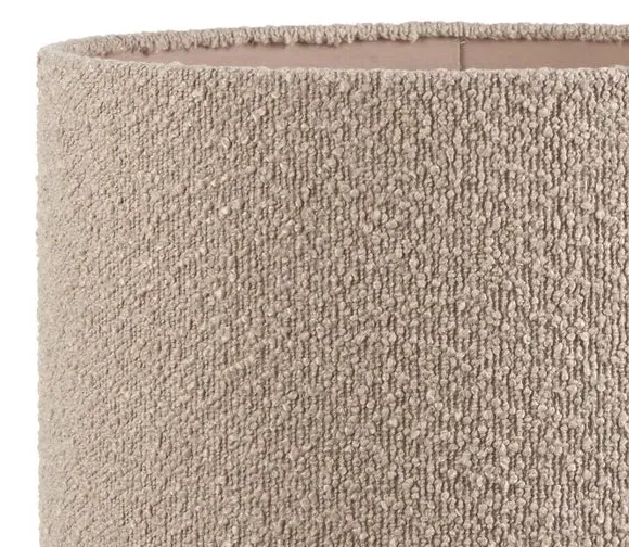 Cylinder Lamp Shade with Texture - Taupe, Boucle