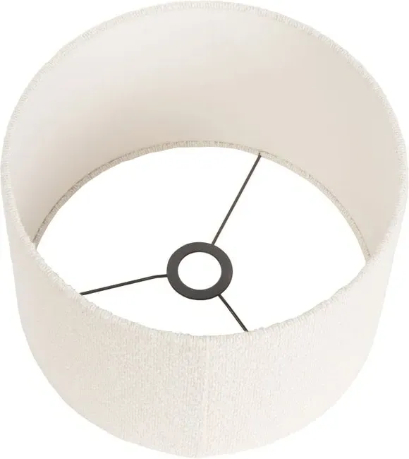 Cylinder Lamp Shade with Texture - White, Boucle