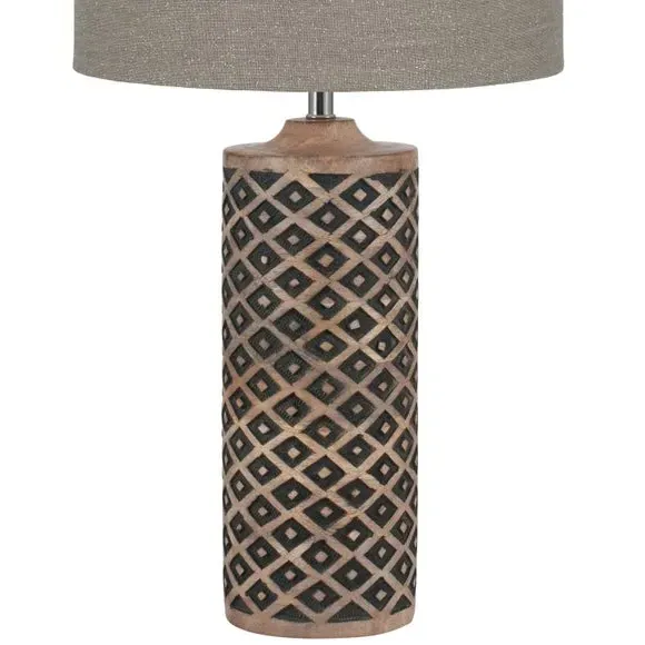 Diamond Table Lamp - Brown, Mango Wood