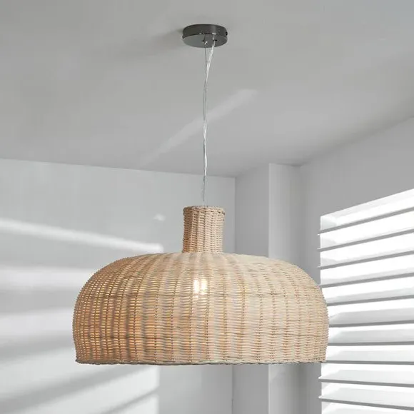 Dome Pendant Shade Easy Fit - Natural, Rattan image