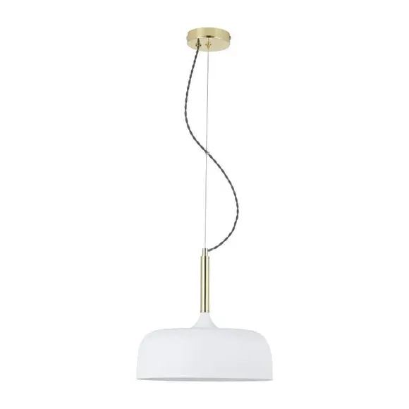 Domed Pendant Light - White, Metal