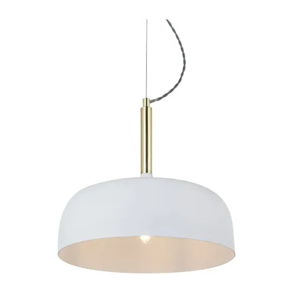 Domed Pendant Light - White, Metal