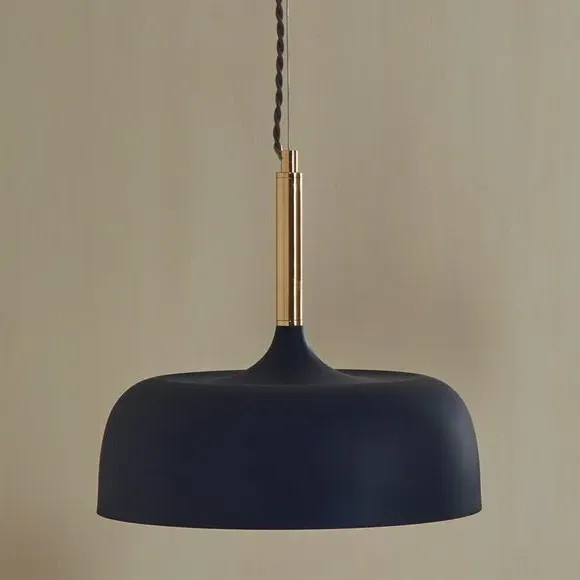 Domed Pendant Light with Cable - Indigo, Metal image