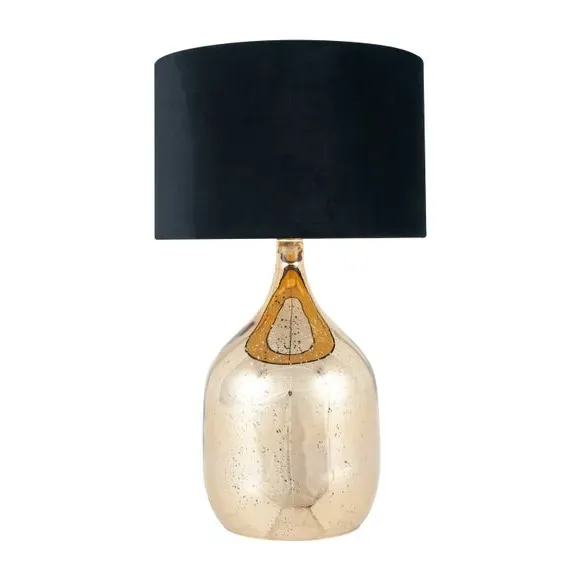 Dual Light Table Lamp - Gold, Glass