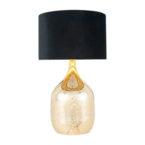 Dual Light Table Lamp - Gold, Glass