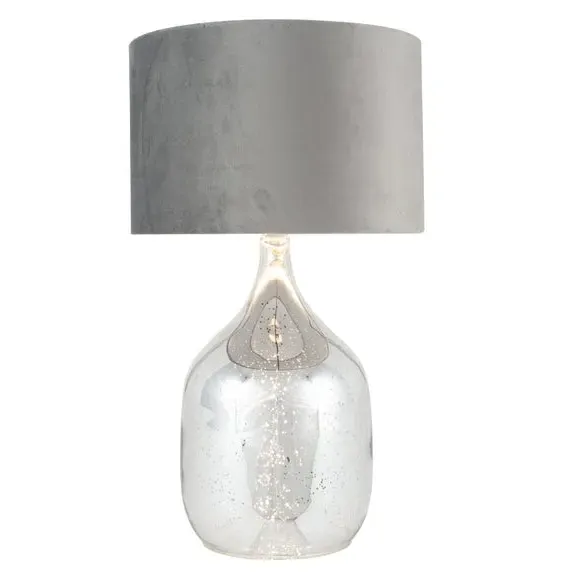 Dual Light Table Lamp - Silver, Glass