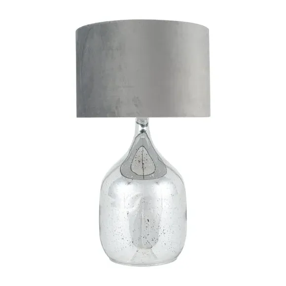 Dual Light Table Lamp - Silver, Glass