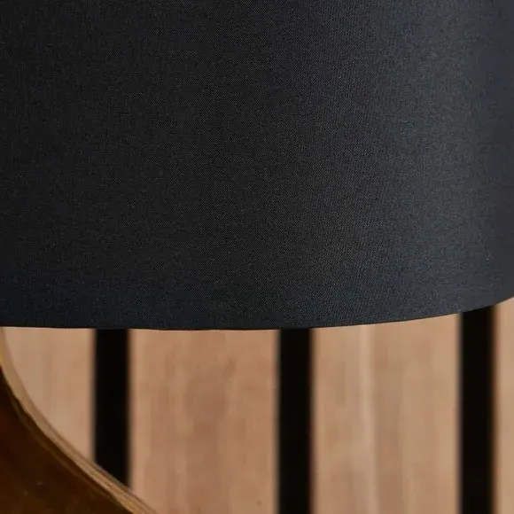 Etched Table Lamp with Oval Shade - Gold, Ceramic