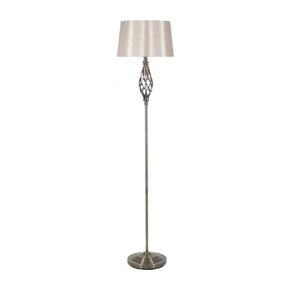 Floor Lamp with Helix Column - Gold, Metal