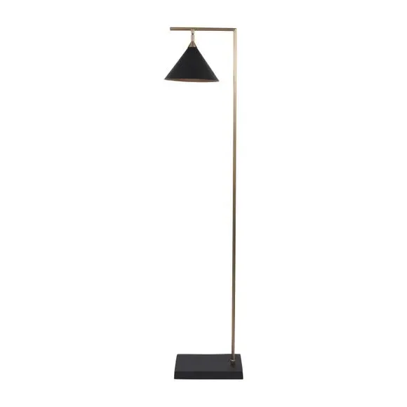 Floor Lamp with Moveable Head - Black, Metal