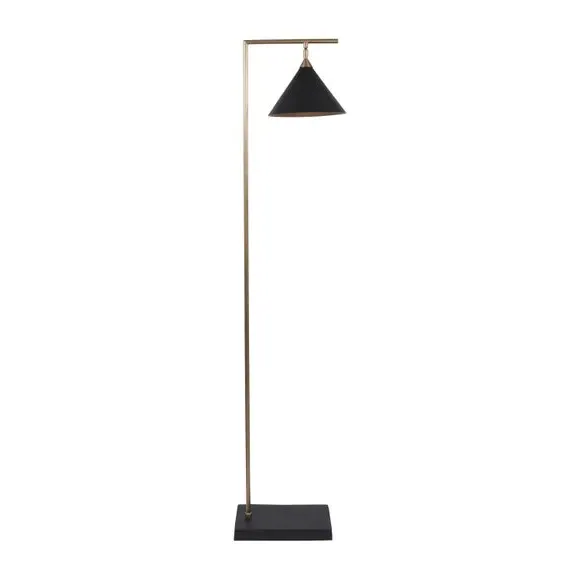 Floor Lamp with Moveable Head - Black, Metal