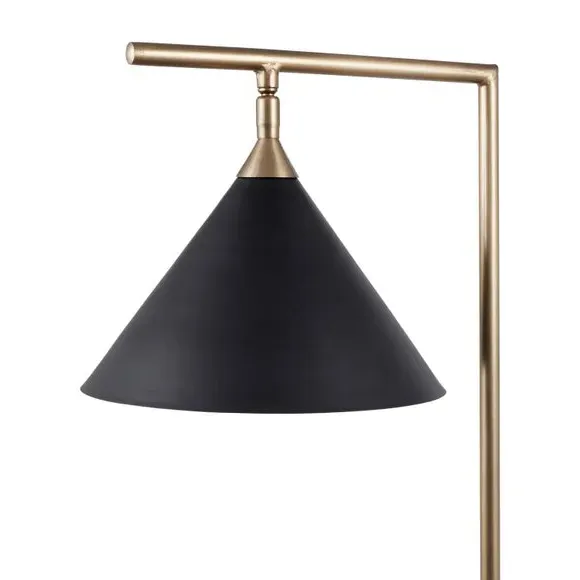 Floor Lamp with Moveable Head - Black, Metal
