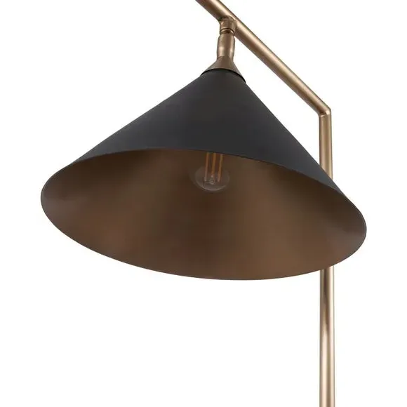 Floor Lamp with Moveable Head - Black, Metal