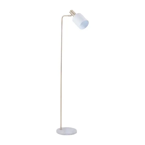 Floor Lamp with Pivoting Head - Gold, Marble