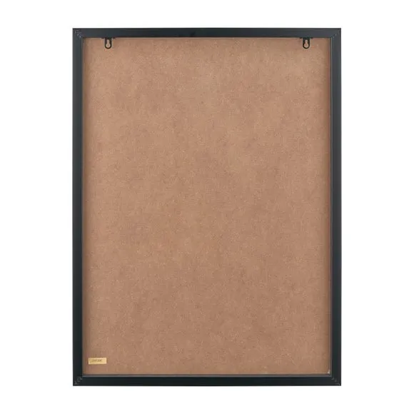 Framed Canvas Print - Black Stripe, Natural