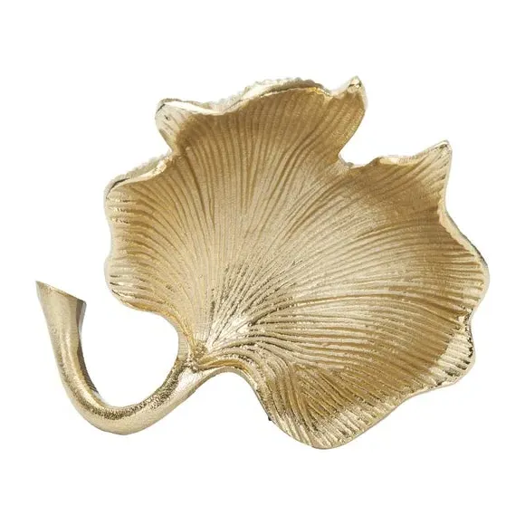 Gingko Leaf Trinket Dish - Gold, Aluminium