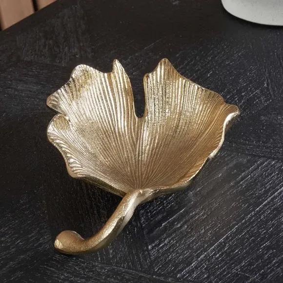 Gingko Leaf Trinket Dish - Gold, Aluminium image