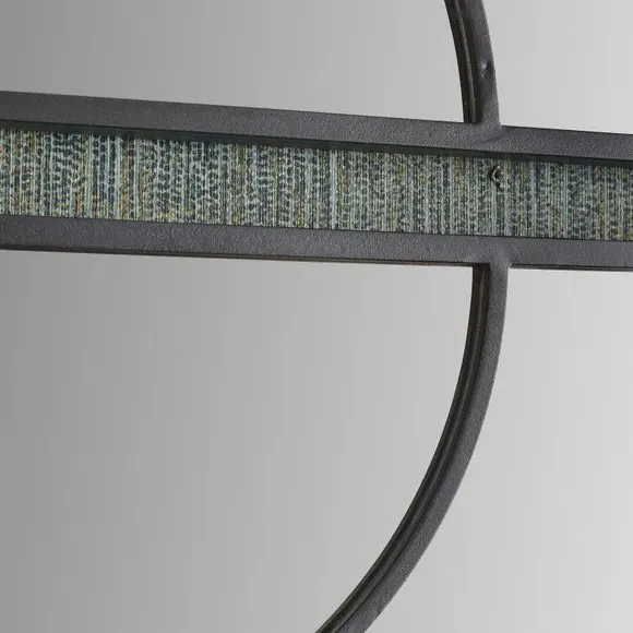 Half Moon Wall Mirror Set - Black, Metal