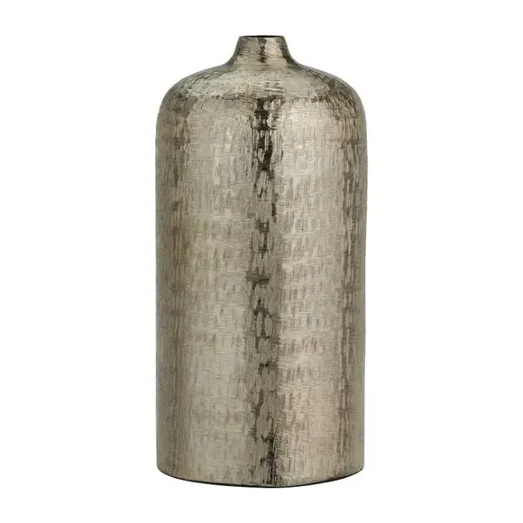 Hammered Metal Vase - Gold, Aluminium