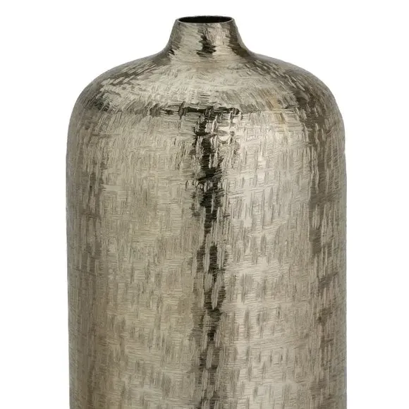 Hammered Metal Vase - Gold, Aluminium