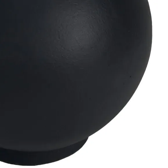 Handled Vase with Matt Finish - Black, Metal