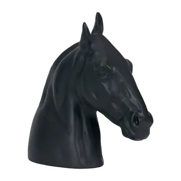 Horse Head Ornament - Black, Cast Aluminium