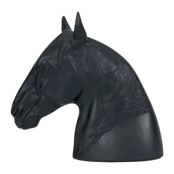 Horse Head Ornament - Black, Cast Aluminium