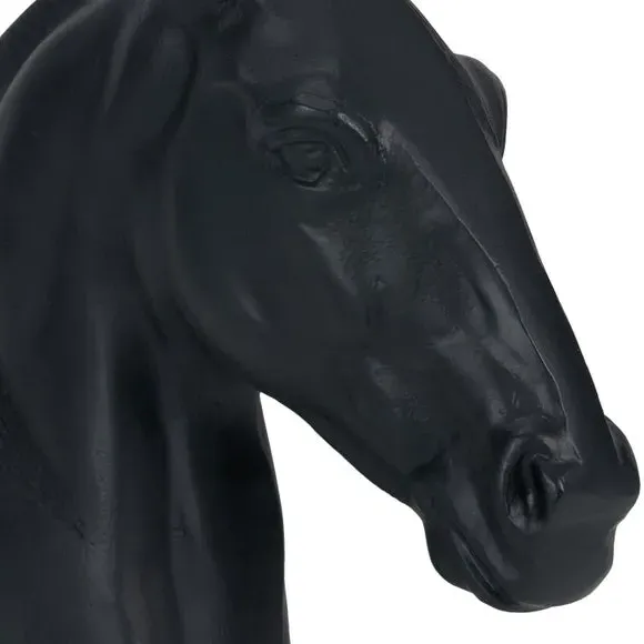 Horse Head Ornament - Black, Cast Aluminium