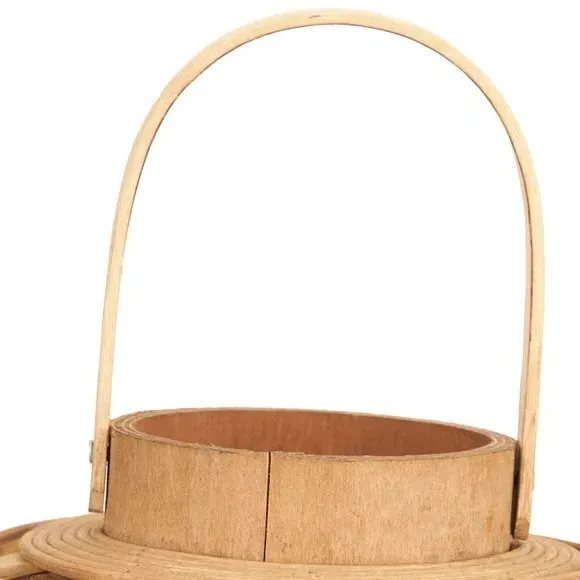 Hurricane Candle Lantern - Natural, Bamboo