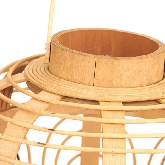 Hurricane Candle Lantern - Natural, Bamboo