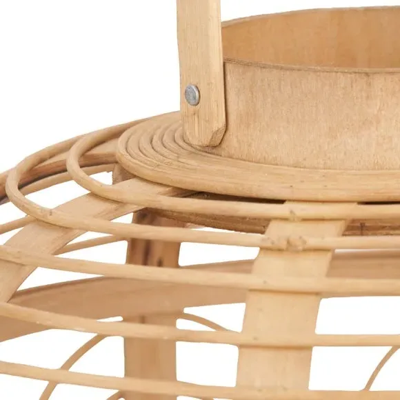 Hurricane Candle Lantern - Natural, Bamboo
