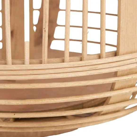 Hurricane Candle Lantern - Natural, Bamboo