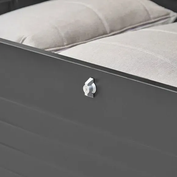 Large Cushion Box with Gas Lift - Black, Steel
