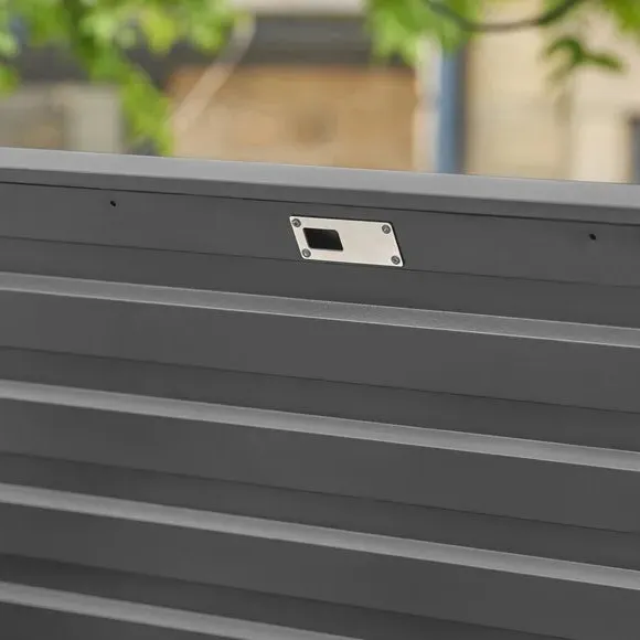 Large Cushion Box with Gas Lift - Black, Steel