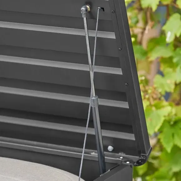 Large Cushion Box with Gas Lift - Black, Steel