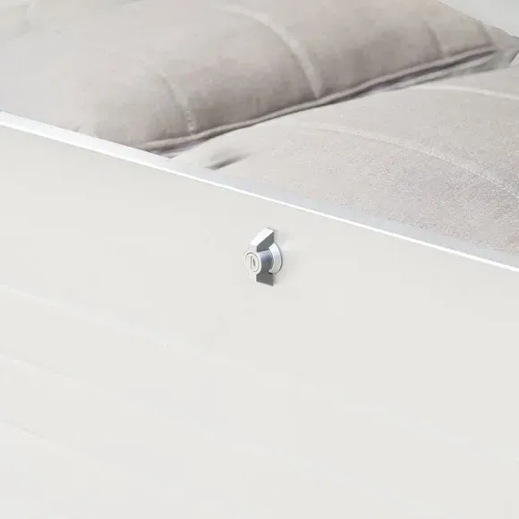 Large Cushion Box with Gas Lift - Pebble, Steel