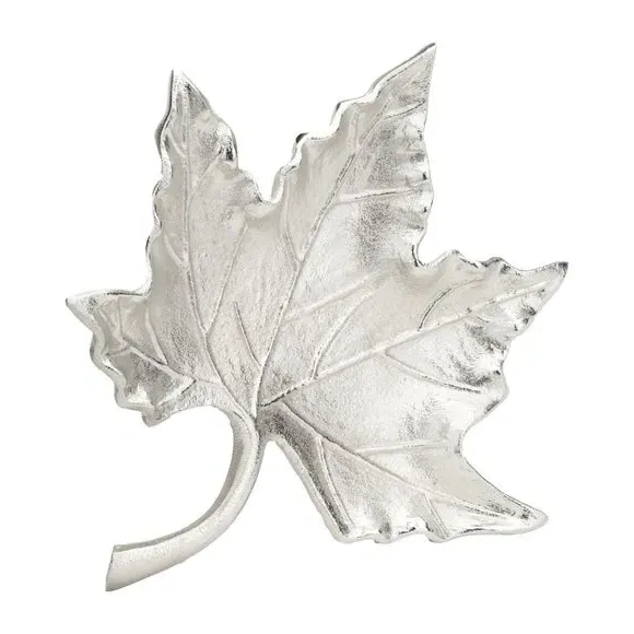 Oak Leaf Bowl - Silver, Cast Aluminium