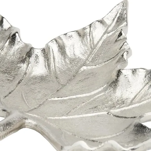 Oak Leaf Bowl - Silver, Cast Aluminium