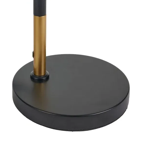 Orb Floor Lamp with Gold Accents - White, Glass