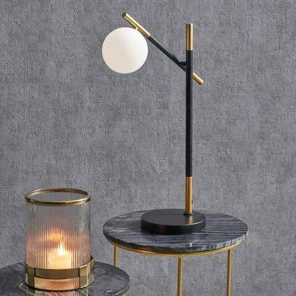 Orb Table Lamp - Black, Metal image