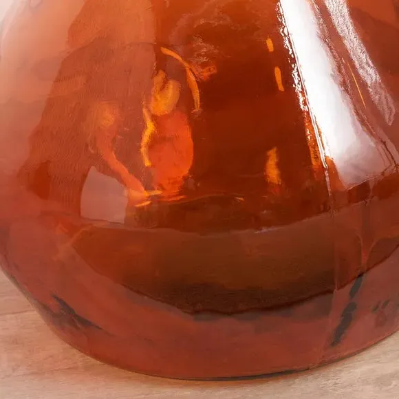 Organic Shaped Glass Vase - Orange, Glass